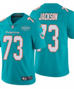 Men's Miami Dolphins #73 Austin Jackson Aqua With 347 Shula Patch 2020 Vapor Untouchable Limited Stitched NFL Jersey