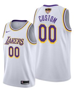 Men's Los Angeles Lakers 2020 White Customized Finals Bound Association Edition Stitched NBA Jersey
