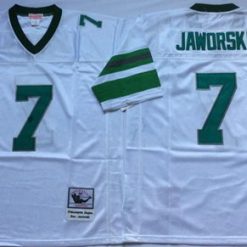 Mitchell And Ness Eagles #7 Ron Jaworski White Throwback Stitched NFL Jersey