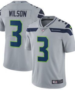 Men's Seattle Seahawks #3 Russell Wilson Nike Gray Vapor Untouchable Limited Stitched NFL Jersey