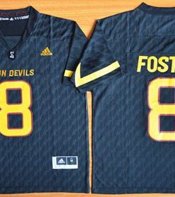 Sun Devils #8 D. J. Foster New Black Stitched NCAA Jersey