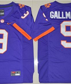 Tigers #9 Wayne Gallman II Purple Limited Stitched NCAA Jersey