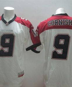 Stampeders #9 Jon Cornish White Stitched CFL Jersey