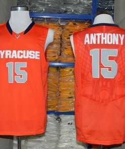 Orange #15 Carmelo Anthony Orange Basketball Stitched NCAA Jersey