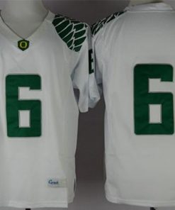 Ducks #6 Charles Nelson White Limited Stitched NCAA Jersey