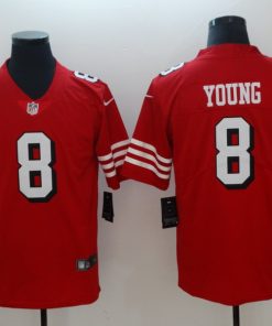 Men's San Francisco 49ers #8 Steve Young Red 2018 Vapor Untouchable Limited Stitched NFL Jersey