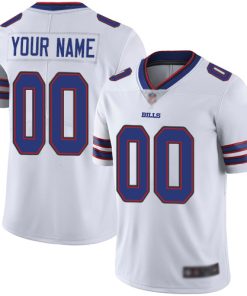 Men's Buffalo Bills Customized White Team Color Vapor Untouchable Limited Stitched NFL Jersey