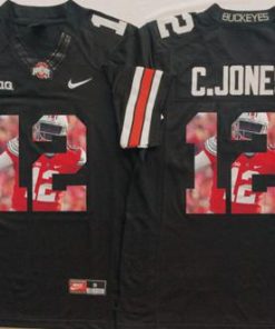 Buckeyes #12 Cardale Jones Black Player Fashion Stitched NCAA Jersey