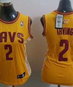 Cavaliers #2 Kyrie Irving Gold Alternate Women's Stitched NBA Jersey