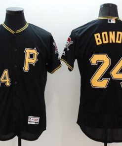 Pirates #24 Barry Bonds Black Flexbase Authentic Collection Stitched MLB Jersey
