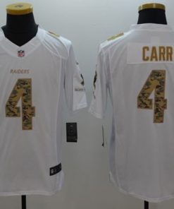 Nike Raiders #4 Derek Carr White Men's Stitched NFL Limited Salute to Service Jersey