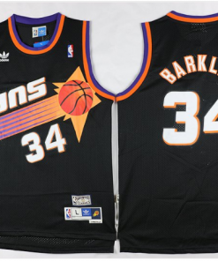 Men's Phoenix Suns #34 Charles Barkley Black ThrowbackStitched NBA Jersey