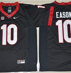 Bulldogs #10 Jacob Eason Black Limited Stitched NCAA Jersey