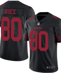 Nike 49ers #80 Jerry Rice Black Men's Stitched NFL Limited Rush Jersey