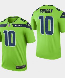 Men's Seahawks #10 Josh Gordon Green Color Rush Stitched NFL Jersey