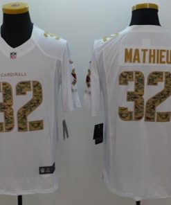 Nike Cardinals #32 Tyrann Mathieu White Men's Stitched NFL Limited Salute to Service Jersey