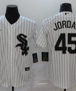 Men's Chicago White Sox Blank #45 Michael Jordan White Cool Base Stitched MLB Jersey