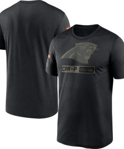 Men's Carolina Panthers 2020 Black Salute To Service Performance NFL T-Shirt