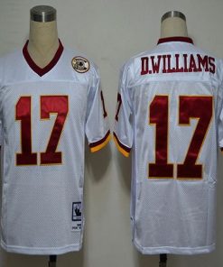 Mitchell and Ness 50TH Redskins #17 D.Williams White Stitched NFL Jersey