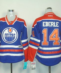 Oilers #14 Jordan Eberle Light Blue Women's Home Stitched NHL Jersey