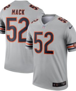 Men's Chicago Bears #52 Khalil Mack Silver Inverted Legend Jersey