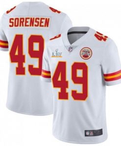 Men's Kansas City Chiefs #49 Daniel Sorensen White 2021 Super Bowl LV Limited Stitched NFL Jersey
