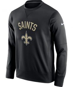 Men's New Orleans Saints Black Sideline Circuit Performance Sweatshirt