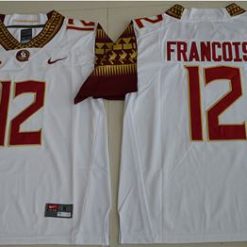 Seminoles #12 Deondre Francois White Limited Stitched NCAA Jersey