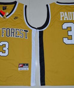Demon Deacons #3 Chris Paul Gold Basketball Stitched NCAA Jersey