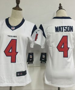 Women's Nike Houston Texans #4 Deshaun Watson White Stitched NFL Vapor Untouchable Limited Jersey