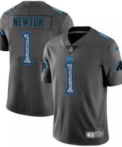 Men's Carolina Panthers #1 Cam Newton 2019 Gray Fashion Static Limited Stitched NFL Jersey
