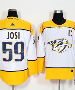 Men's Adidas Nashville Predators #59 Roman Josi  White Stitched NHL Jersey
