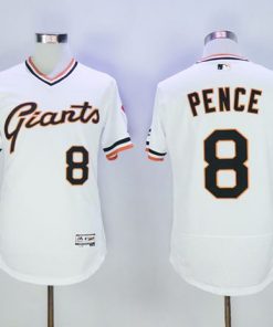 Giants #8 Hunter Pence White Flexbase Authentic Collection Cooperstown Stitched MLB Jersey
