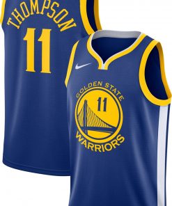 Men's Golden State Warriors #11 Klay Thompson Royal 2019 All Star Stitched NBA Jersey