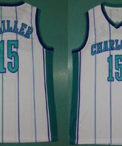 Mitchell And Ness Hornets #15 Percy Miller White Throwback Stitched NBA Jersey