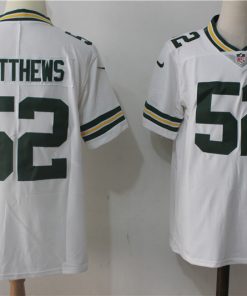 Men's Nike Green Bay Packers #52 Clay Matthews White Stitched NFL Vapor Untouchable Limited Jersey