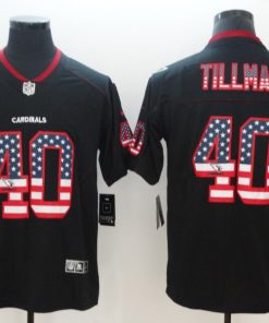 Men's Cardinals #40 Pat Tillman 2018 Black USA Flag Color Rush Limited Fashion NFL Stitched Jersey