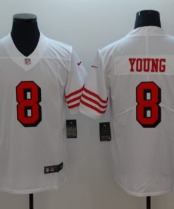 Men's San Francisco 49ers #8 Steve Young White Vapor Untouchable Player Limited Stitched NFL Jersey