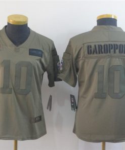 Women's NFL San Francisco 49ers #10 Jimmy Garoppolo 2019 Camo Salute To Service Stitched Jersey(Run Small)