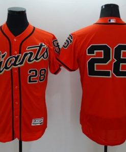 Giants #28 Buster Posey Orange Flexbase Authentic Collection Stitched MLB Jersey
