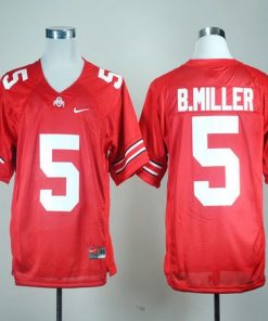 Buckeyes #5 Braxton Miller Red Stitched NCAA Jersey