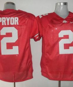 Buckeyes #2 Terrelle Pryor Red Stitched NCAA Jersey