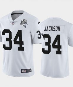 Men's Oakland Raiders White #34Bo Jackson 2020 Inaugural Season Vapor Limited Stitched NFL Jersey