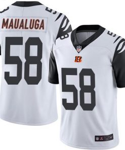 Nike Bengals #58 Rey Maualuga White Men's Stitched NFL Limited Rush Jersey