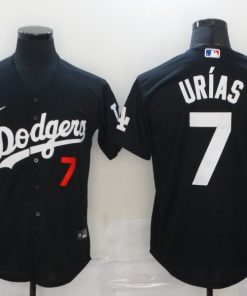 Men's Los Angeles Dodgers  #7 Julio Urias Black 2020 Stitched MLB Jersey