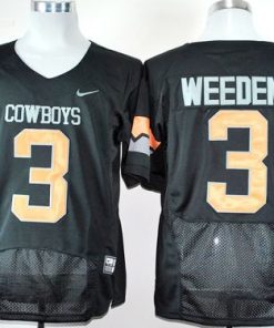 Cowboys #3 Brandon Weeden Black Pro Combat Stitched NCAA Jersey