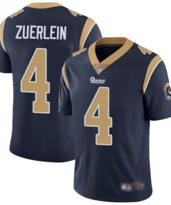 Men's Los Angeles Rams #4 Greg Zuerlein Navy Vapor Untouchable Limited Stitched NFL Jersey