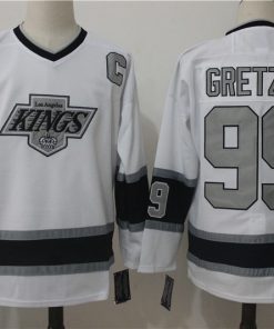 Men's Los Angeles Kings #99 Wayne Gretzky White Throwback CCM Stitched NHL Jersey