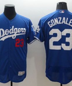 Dodgers #23 Adrian Gonzalez Blue Flexbase Authentic Collection Stitched MLB Jersey