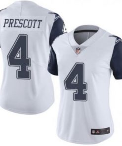 Women's Dallas Cowboys #4 Dak Prescott White Vapor Untouchable Limited Stitched NFL Jersey